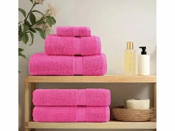 Toallas de baño 10 uds 100% algodón verde 100x150 cm 600 gsm ES374187 Rosa Outlet
