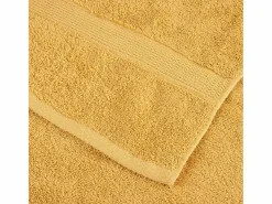 Toallas de baño 10 uds 100% algodón amarillo 100x150 cm 600 gsm ES930090^