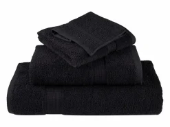 Toallas de baño 4 uds 100% algodón verde 100x150 cm 600 gsm ES652809 Negro Outlet