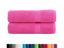 Toallas de mano 2 uds 100% algodón verde 100x150 cm 600 gsm ES958332^ Online