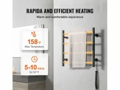 Toallero Eléctrico|Toallero Calefactable SucceBuy Calienta Toallas 4 Barras