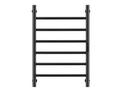 Toallero Calefactable SucceBuy Toallero de Pared de 6 Barras, Toallero de Baño Térmico, Negro Clearance