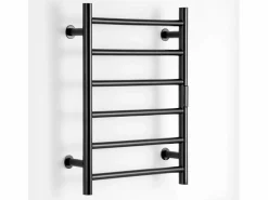 Toallero Calefactable SucceBuy Toallero de Pared de 6 Barras, Toallero de Baño Térmico, Negro Clearance