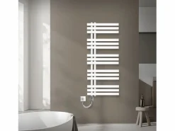 LuxeBath Toallero Eléctrico|Toallero de pared de diseño con radiador y porta toallas, 500 x 1200 cm, color