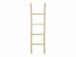 Vente-unique Toallero escalera con 4 barras - Teca maciza - Color natural - FODNA Color natural claro Clearance