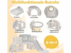 Tobogán para niños Osito 6 en 1 con un tobogán, dos plataformas Sale