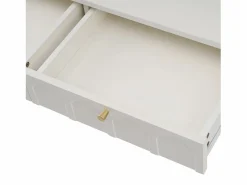 Merax Tocador - 100 x 45 x 75 cm - con 2 cajones - para dormitorio - Aglomerado - blanca Blanco New