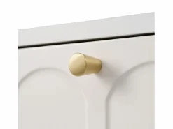 Merax Tocador - 100 x 45 x 75 cm - con 2 cajones - para dormitorio - Aglomerado - blanca Blanco New