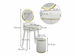 Vicco Tocador|Tocador 60x40x133 gesa