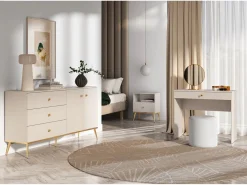 SELSEY Tocador con cajón - greige - 100 cm - SELGIN Beige Outlet