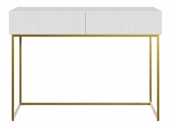 SELSEY Tocador|Tocador con dos cajones y patas de metal dorado - 110 cm - - VELDIO