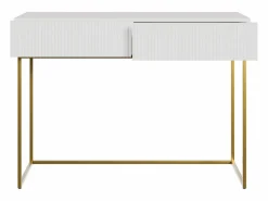 SELSEY Tocador|Tocador con dos cajones y patas de metal dorado - 110 cm - - VELDIO