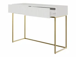 SELSEY Tocador|Tocador con dos cajones y patas de metal dorado - 110 cm - - VELDIO