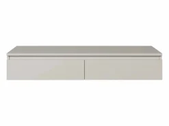 SELSEY Tocador|Tocador con escritorio y 2 cajones -120 cm -greige -BEMMI