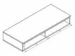 SELSEY Tocador|Tocador con escritorio y 2 cajones -120 cm -greige -BEMMI