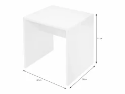 Tocador con espejo mesa de maquillaje con luz LED + taburete de madera^ML-DESIGN Hot