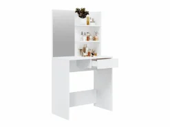 Tocador con espejo brillante 74,5x40x141 cm^vidaxl New