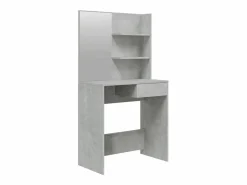 Tocador con espejo color hormigón 74,5x40x141 cm ES143730 Gris Best