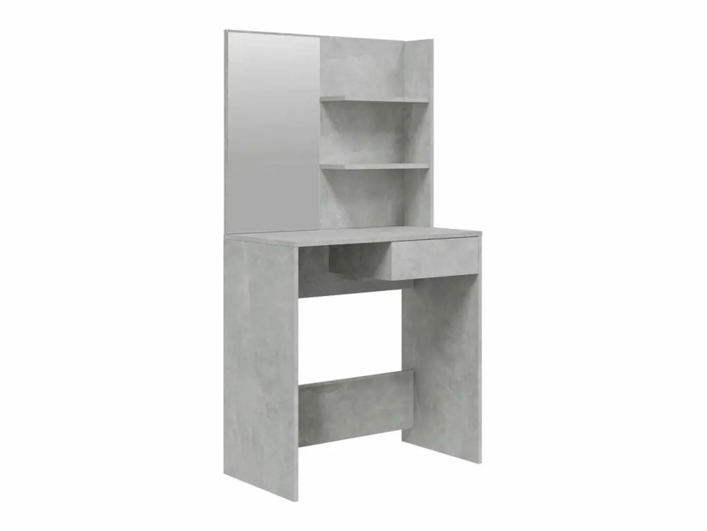 Tocador con espejo color hormigón 74,5x40x141 cm ES143730 Gris Best
