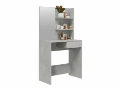 vidaxl Tocador|Tocador con espejo color hormigón 74,5x40x141 cm
