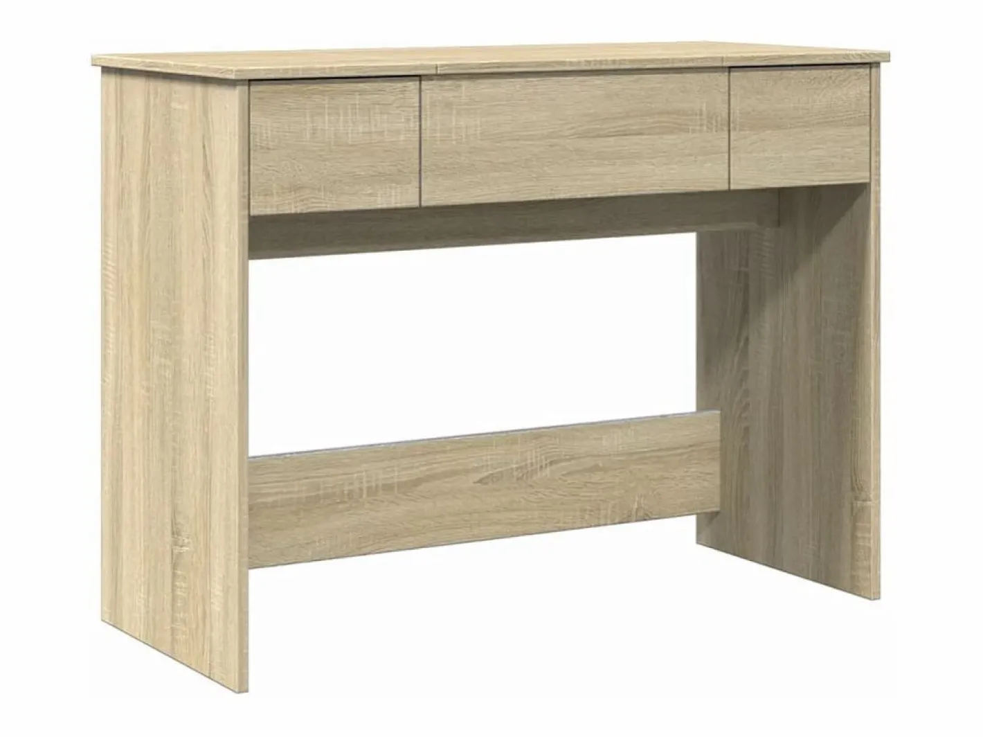 Tocador con espejo color roble Sonoma 100x45x76 cm ES486527 Marru00f3n Discount