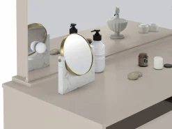 Tocador con espejo con LEDs 5 cajones color - JENEMI^Vente-unique Online