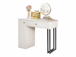 ModernLuxe Tocador|Tocador con espejo 100x40x116 cm - con iluminación LED 3 colores - con 1 cajón y 1 puerta -