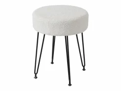 Tocador con espejo 100x40x120cm - con LED ajustable - con 1 taburete - con 2 cajones - textura de mármol - Blanco + Negro^ModernLuxe Outlet