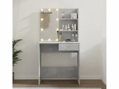 Tocador con LED color hormigón 74,5x40x141 cm ES775640 Gris Sale