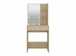 vidaxl Tocador|Tocador con LED color roble Sonoma 60x40x140 cm