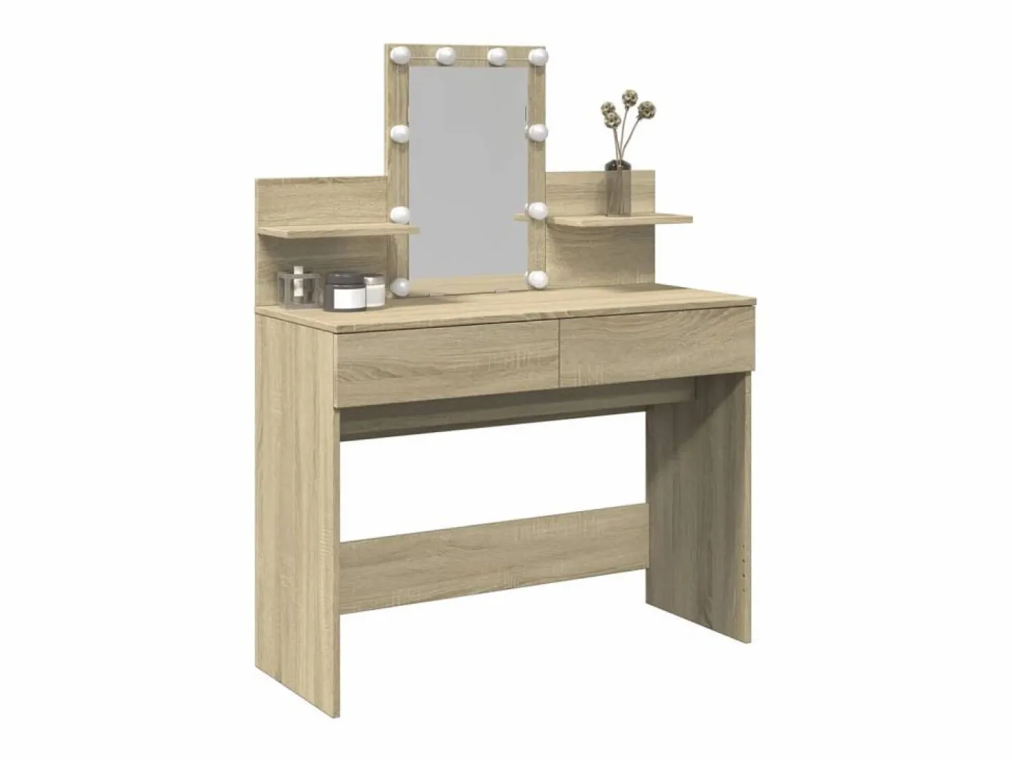 Tocador|Tocador con LED color roble Sonoma 100x40x130 cm ES516143