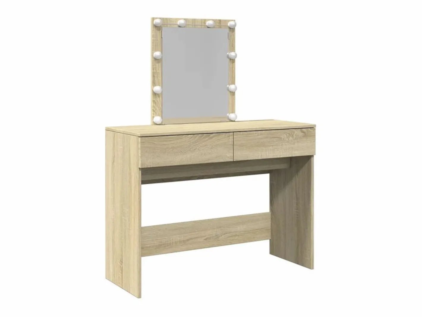 Tocador con LED color roble Sonoma 100x40x130 cm ES771527^ Discount