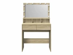 Tocador con luces LED color roble Sonoma 80x41x134,5 cm ES827476 Marru00f3n Best