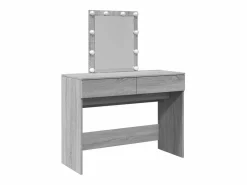Tocador con luces LED color Sonoma 100x40x130 cm ES333473 Gris