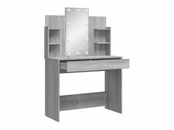 vidaxl Tocador con luces LED Sonoma 96x40x142 cm Gris Sale
