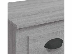 vidaxl Tocador|Tocador con luces LED gris Sonoma 90x42x132,5 cm