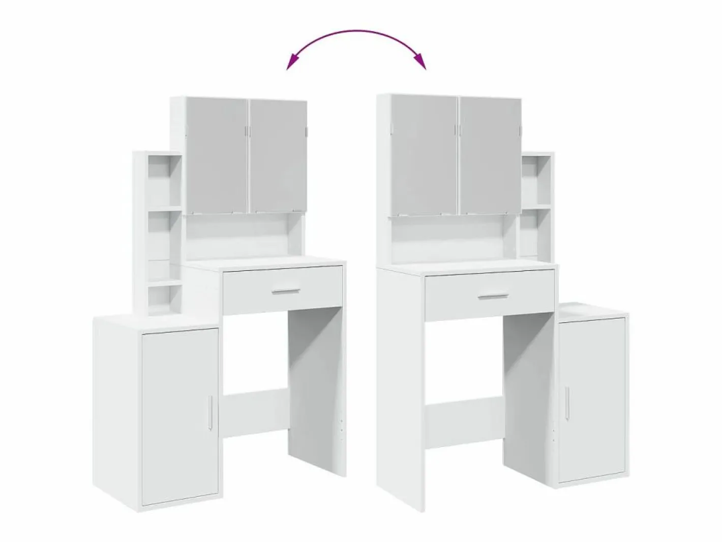 vidaxl Tocador|Tocador con mueble 80x35x132 cm
