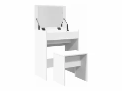vidaxl Tocador con taburete 60x40x113,5 cm Blanco Sale