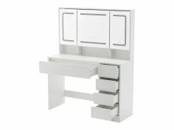 Tocador con taburete, espejo y 5 cajones - Madera MDF -^Hauss Spole Best
