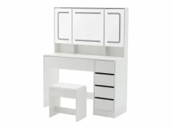 Tocador con taburete, espejo y 5 cajones - Madera MDF -^Hauss Spole Best