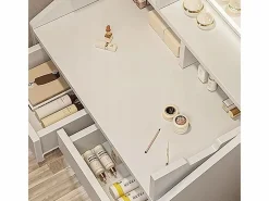 Tocador cosmético con espejo para maquillaje grande estilo escandinavo^ Best