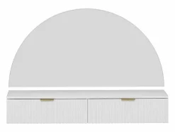 Vente-unique Tocador flotante con espejo y LEDs y 2 cajones - FRALYN de Pascal Morabito Blanco Sale