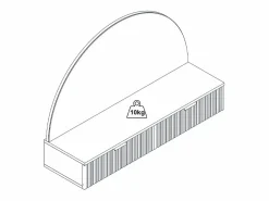 Vente-unique Tocador flotante con espejo y LEDs y 2 cajones - FRALYN de Pascal Morabito Beige Outlet