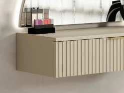Tocador flotante con espejo y LEDs y 1 cajón en - FRALYN de Pascal Morabito^Vente-unique Clearance
