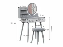 Tocador 80x40x121 edda^Vicco Discount