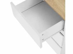 ModernLuxe Tocador moderno con 5 cajones - tablero de partículas - Blanco New
