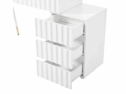 Tocador moderno con espejo LED - con 3 cajones - 100 x 40 x 127 cm -^Hauss Spole Best