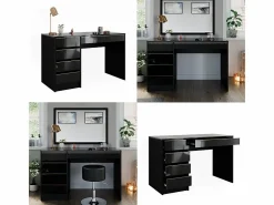 Vicco Tocador /oro 120x55x75 sherry Negro Clearance