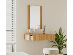 MB Muebles Bonitos Tocador para Dormitorio en Color Roble Alba 80x42x97cm Velia Marru00f3n Best