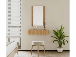 MB Muebles Bonitos Tocador para Dormitorio en Color Roble Alba 80x42x97cm Velia Marru00f3n Best